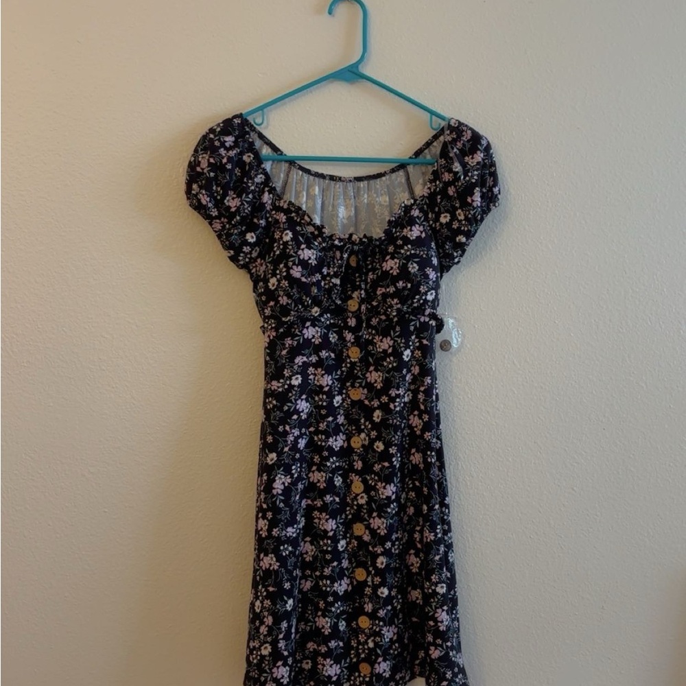 No Boundaries Floral Dress - Black and Pink